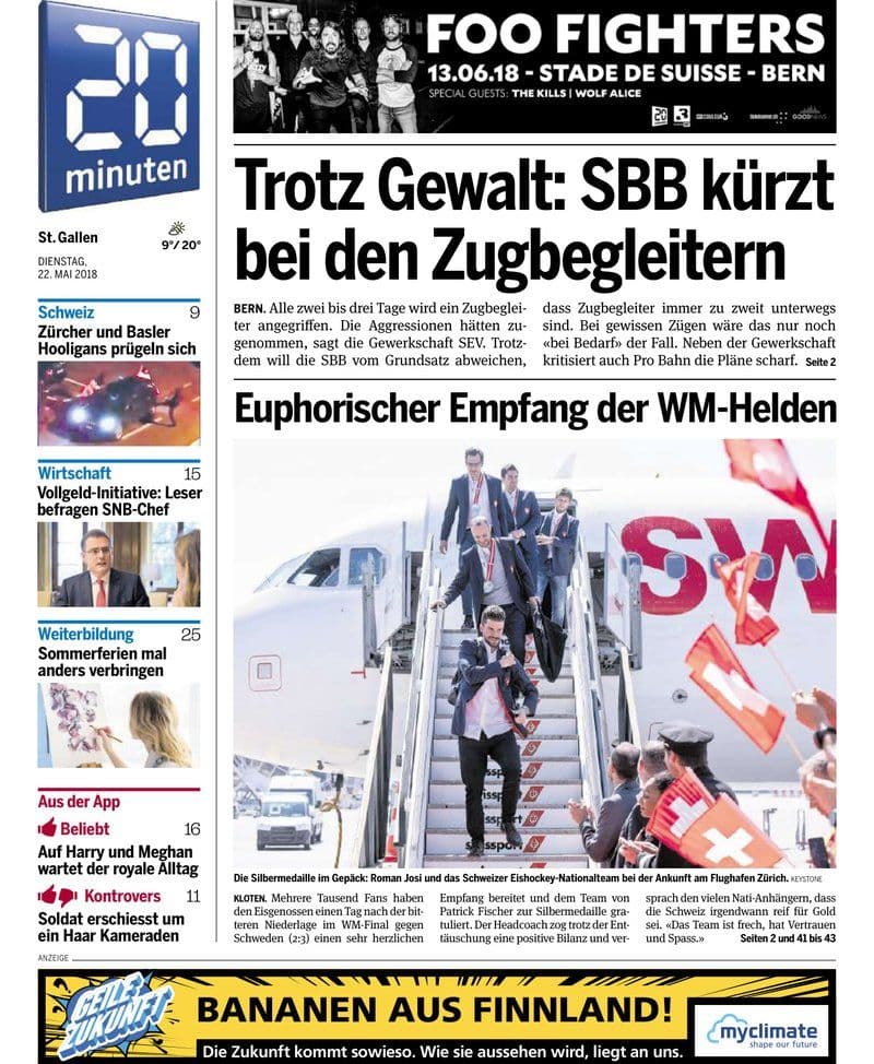 20 Minuten Region St Gallen 22 05 - 2018 [DE]