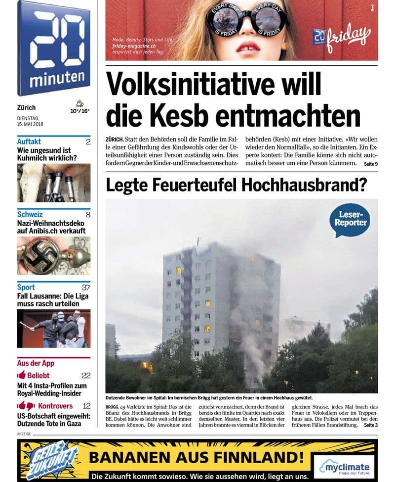 20 Minuten Region Zuerich 15 05 - 2018 [DE]