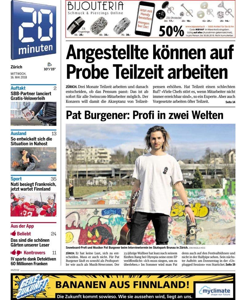20 Minuten Region Zuerich 16 05 - 2018 [DE]