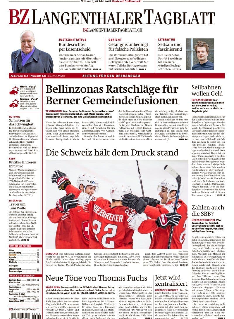 BZ Langenthaler Tagblatt - 5  2018 [DE]