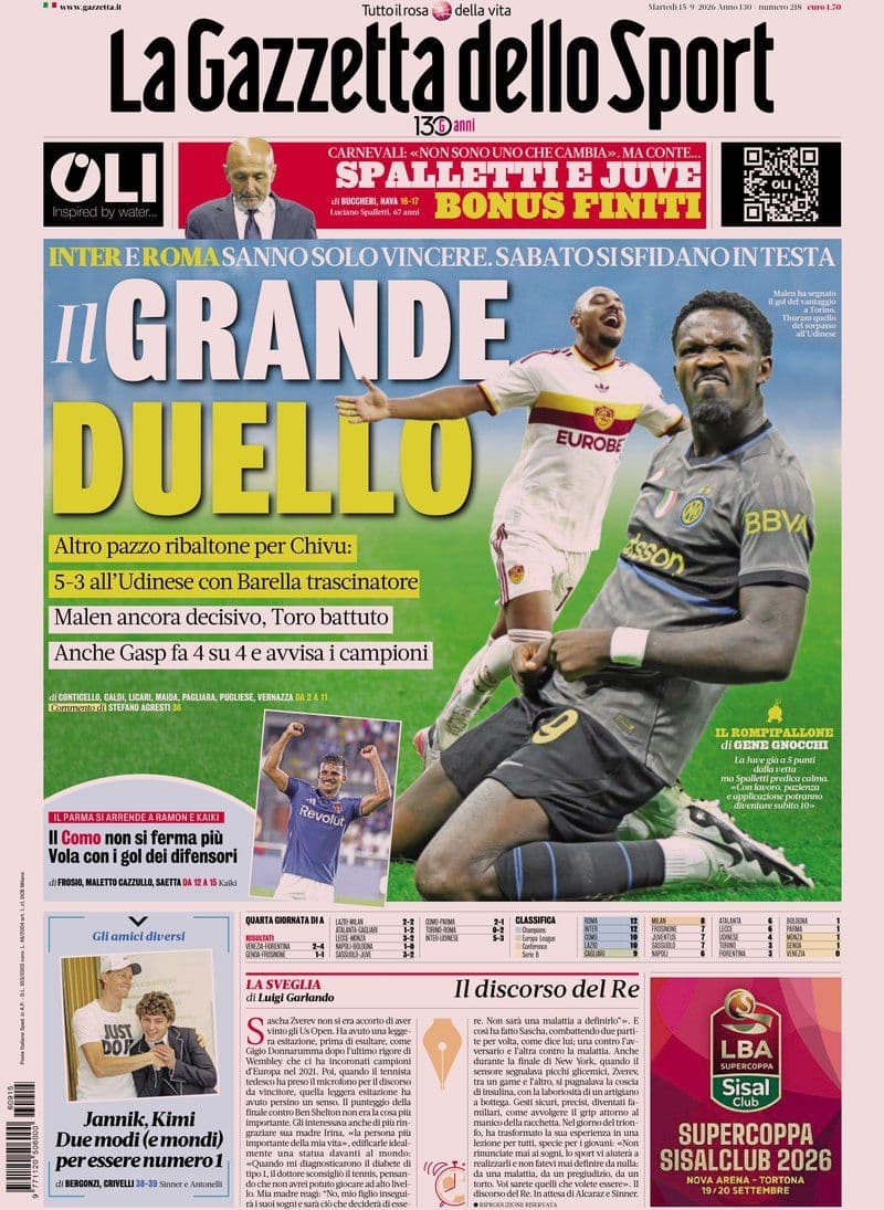 La Gazzetta Dello Sport - 15 September 2026 [IT]
