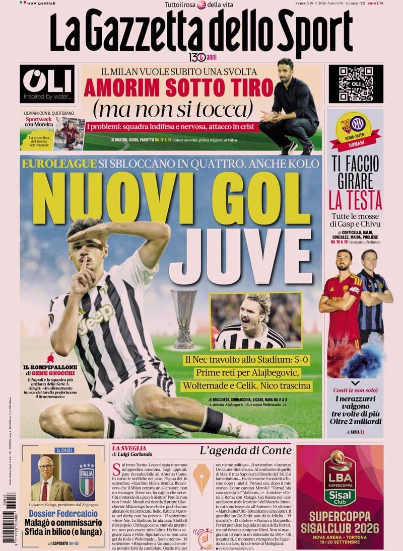 La Gazzetta Dello Sport - 18 September 2026 [IT]